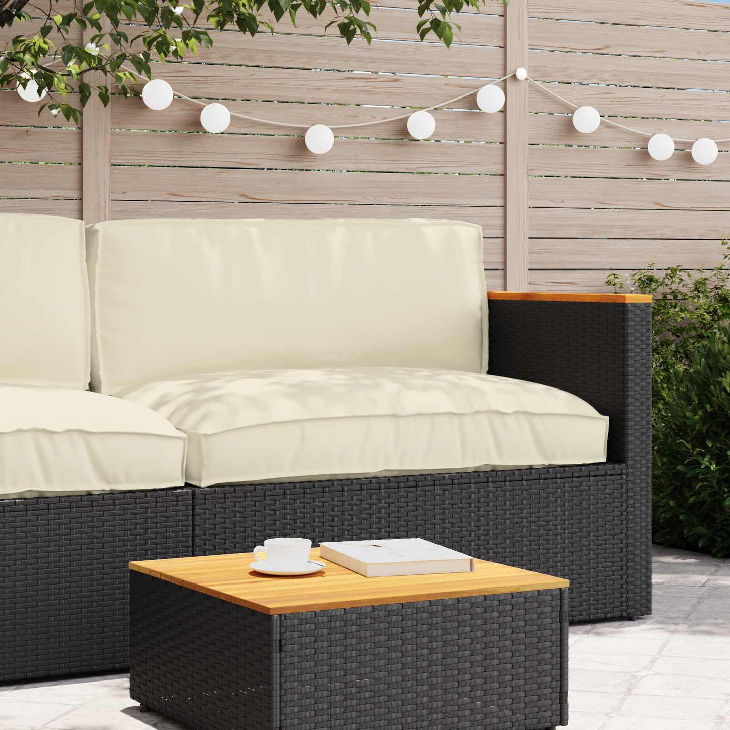 vidaXL Lot de 2 coussins de palette Crème Tissu Oxford