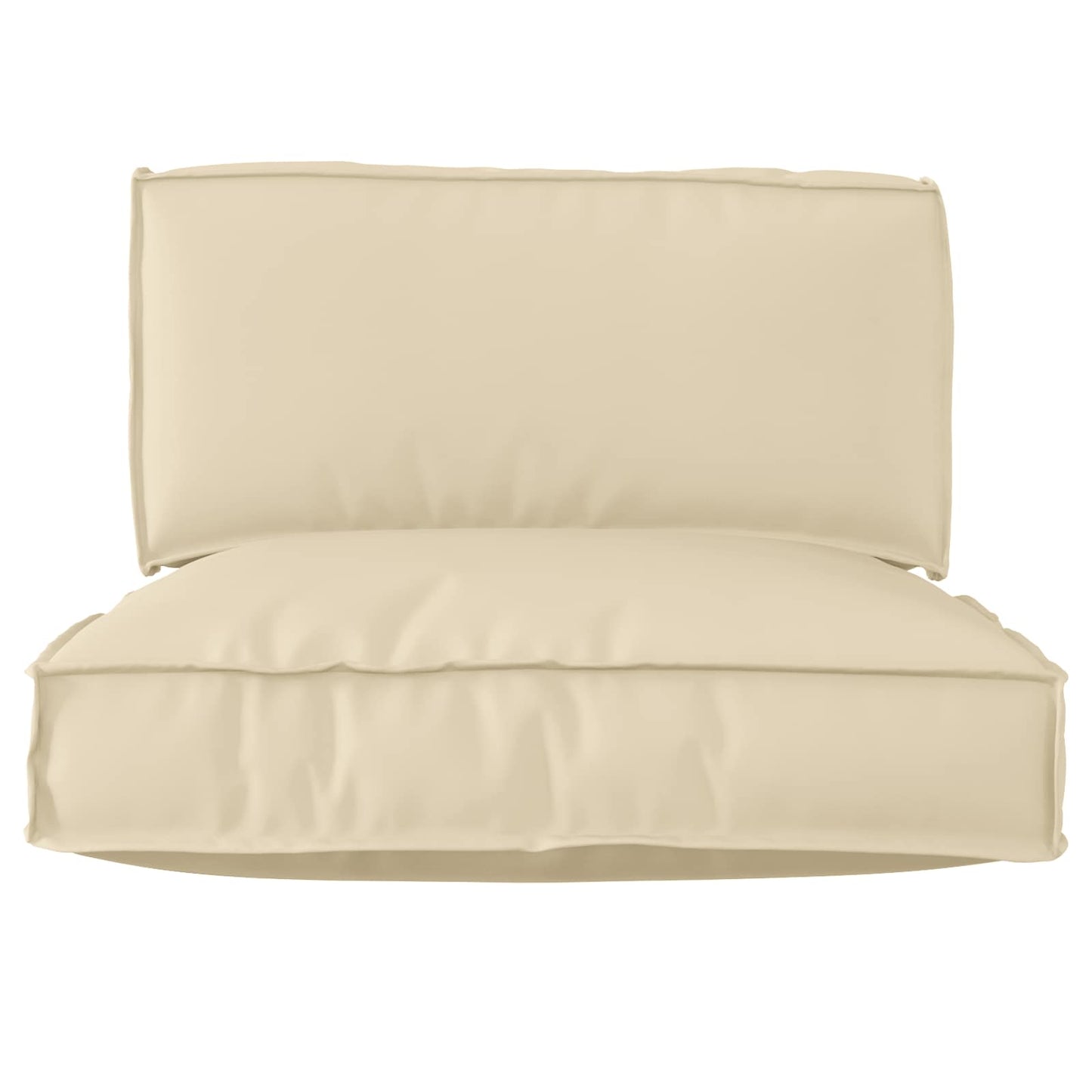 vidaXL Lot de 2 coussins de palette Crème Tissu Oxford