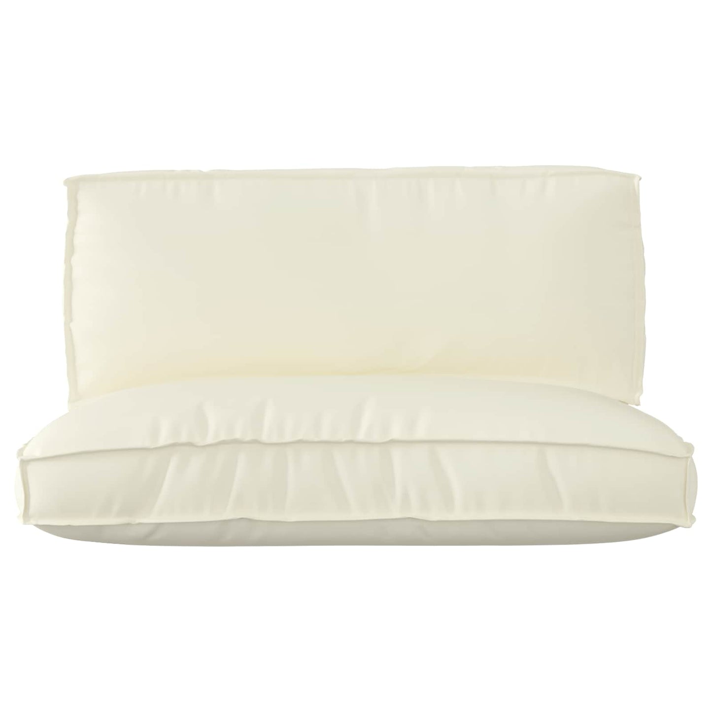 vidaXL Lot de 2 coussins de palette Crème Tissu Oxford