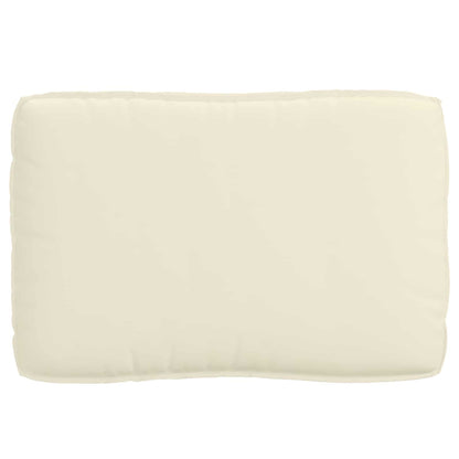 vidaXL Lot de 2 coussins de palette Crème Tissu Oxford