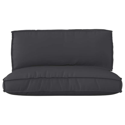 vidaXL Ensemble de coussins de palette 2 pcs Tissu Oxford Noir