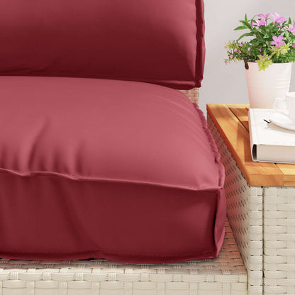vidaXL Palettenkissenset 2 pcs Weinrot Oxford-Stoff