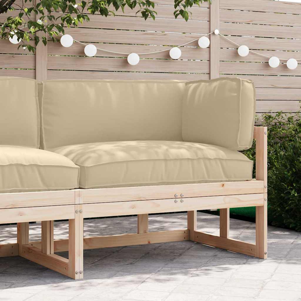 vidaXL Palettenkissenset 3 pcs Beige Oxford-Stoff