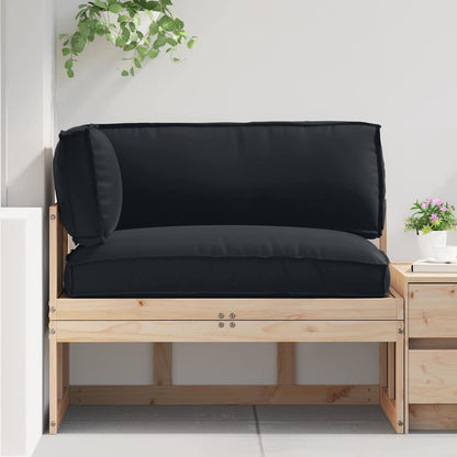 vidaXL Pallet Kissen Set 3 pcs Schwarz 120 x 80 x 12 cm Oxford-Stoff