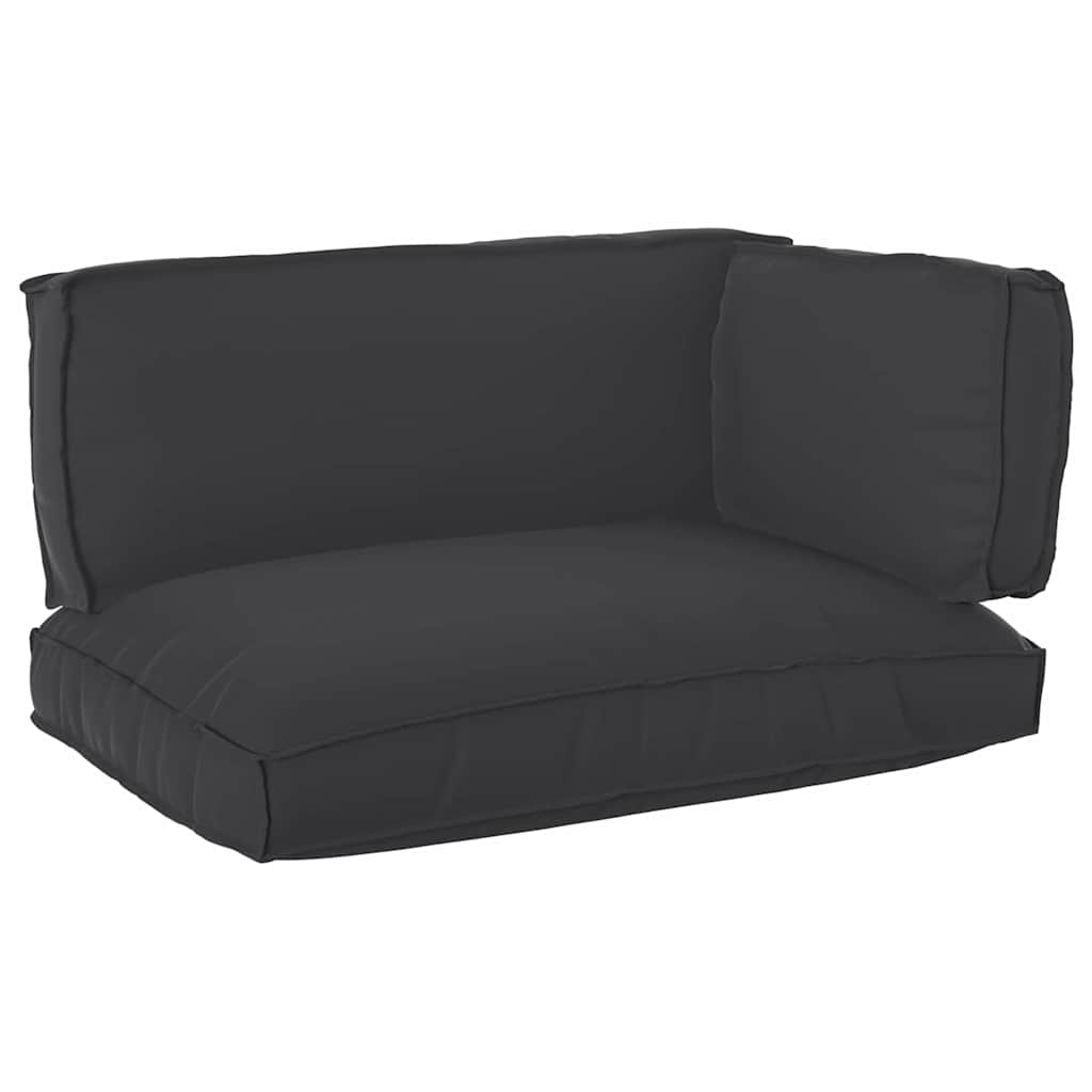 vidaXL Pallet Kissen Set 3 pcs Schwarz 120 x 80 x 12 cm Oxford-Stoff