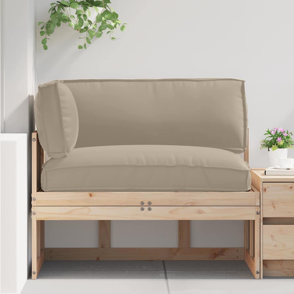 vidaXL Pallet Kissen Set 3 pcs Taupe 120 x 80 x 12 cm Oxford-Stoff