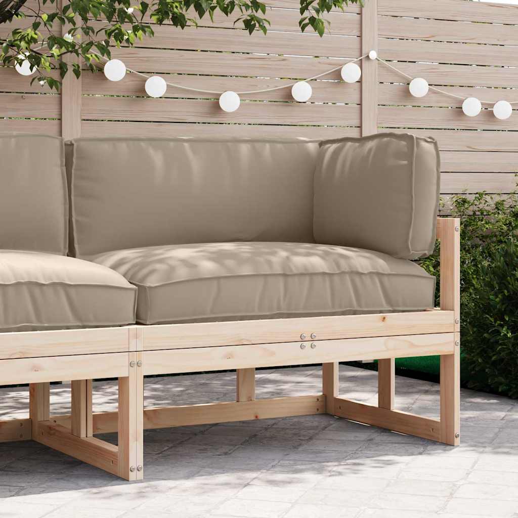 vidaXL Pallet Kissen Set 3 pcs Taupe 120 x 80 x 12 cm Oxford-Stoff