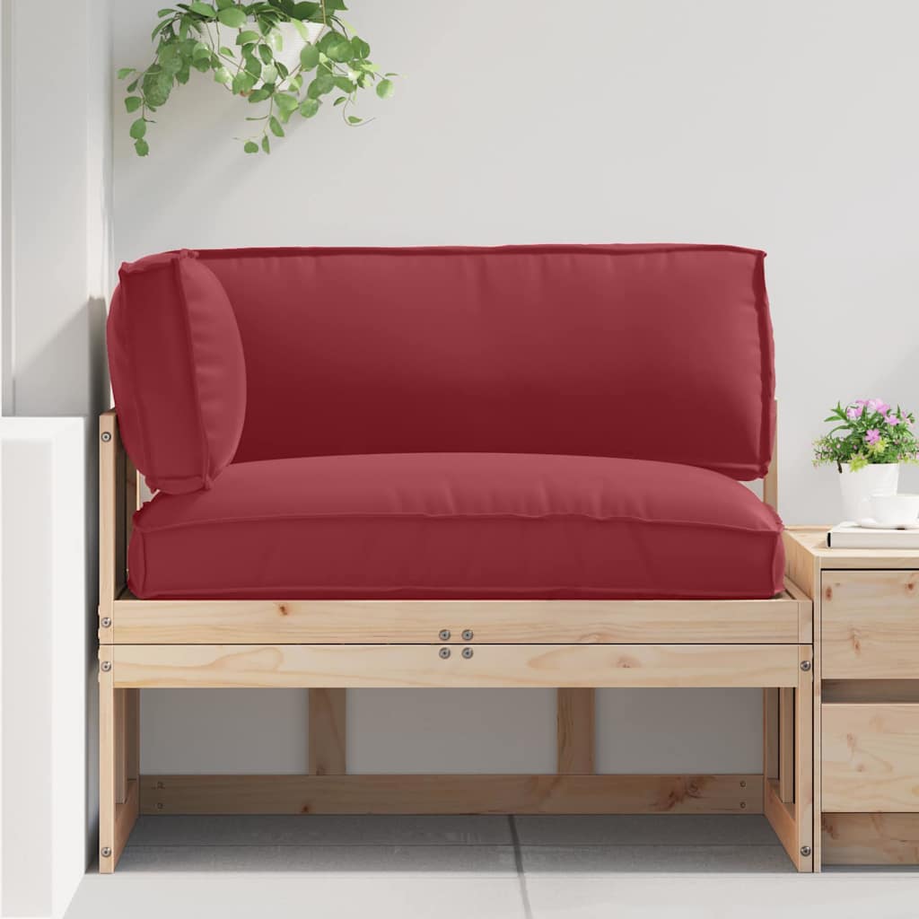 vidaXL Pallet Kissen Set 3 pcs Weinrot 120 x 80 x 12 cm Oxford-Stoff