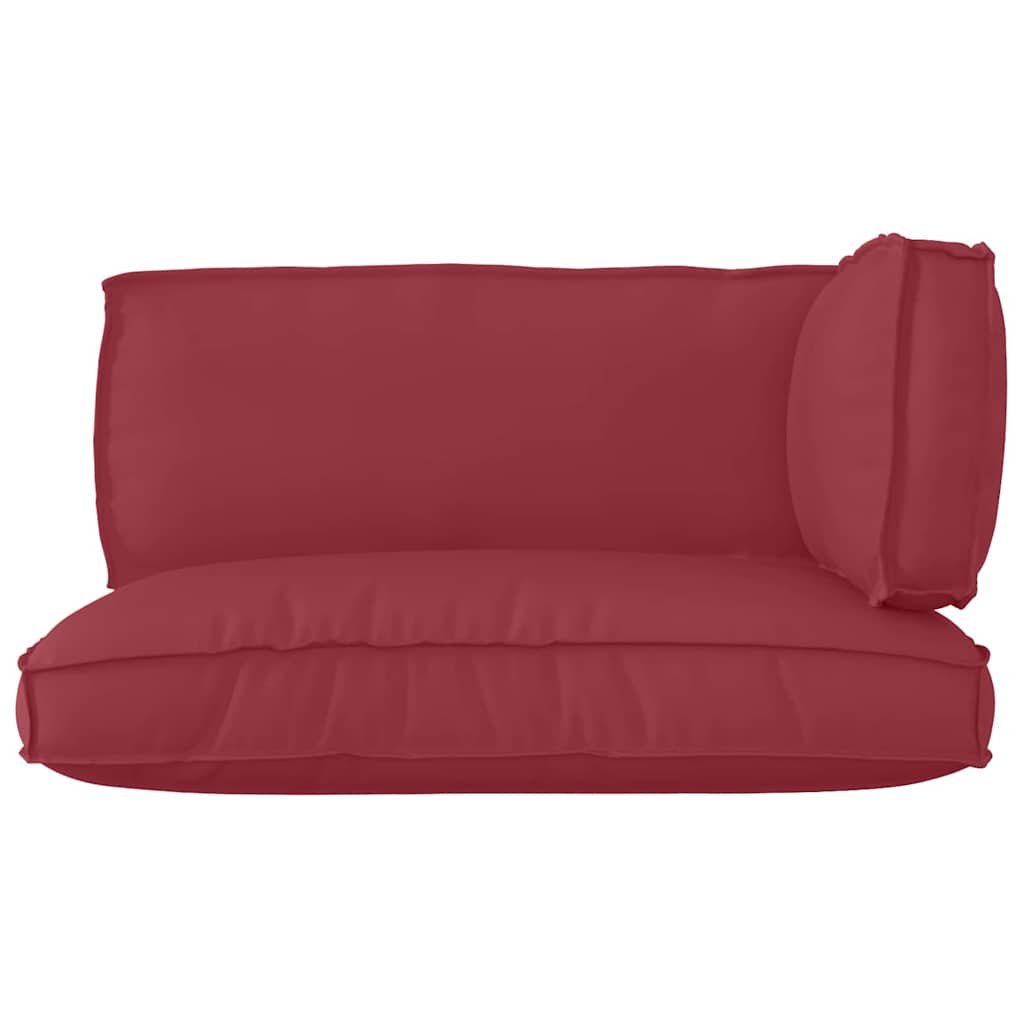 vidaXL Pallet Kissen Set 3 pcs Weinrot 120 x 80 x 12 cm Oxford-Stoff