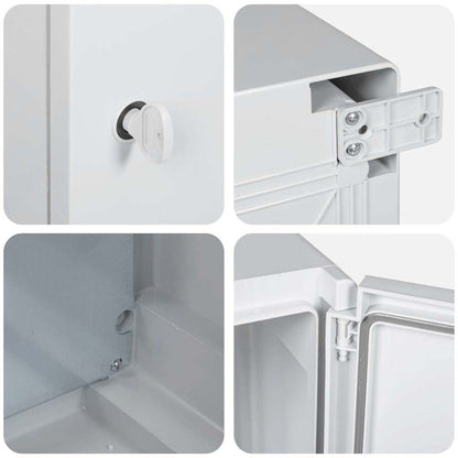 Steuerungsschrank Grau 37 x 16,5 x 35 cm ABS Kunststoff