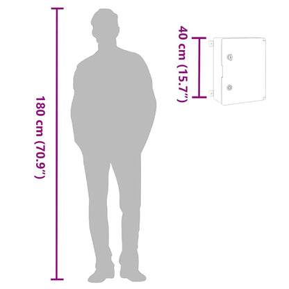 Steuerungsschrank Grau 37 x 16,5 x 40 cm ABS Kunststoff