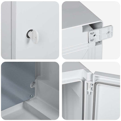 Steuerungsschrank Grau 42 x 19,5 x 50 cm ABS Kunststoff