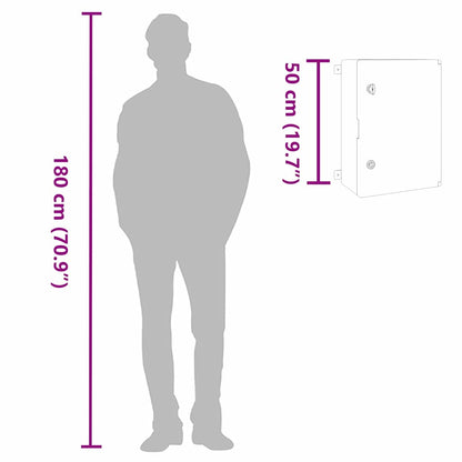 Steuerungsschrank Grau 42 x 19,5 x 50 cm ABS Kunststoff