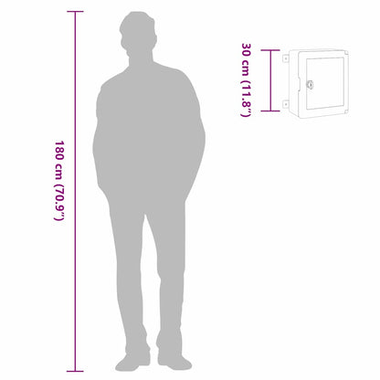 Steuerungsschrank Grau 32 x 13 x 30 cm ABS Kunststoff