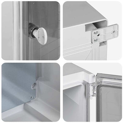 Steuerungsschrank Grau 37 x 16,5 x 35 cm ABS Kunststoff