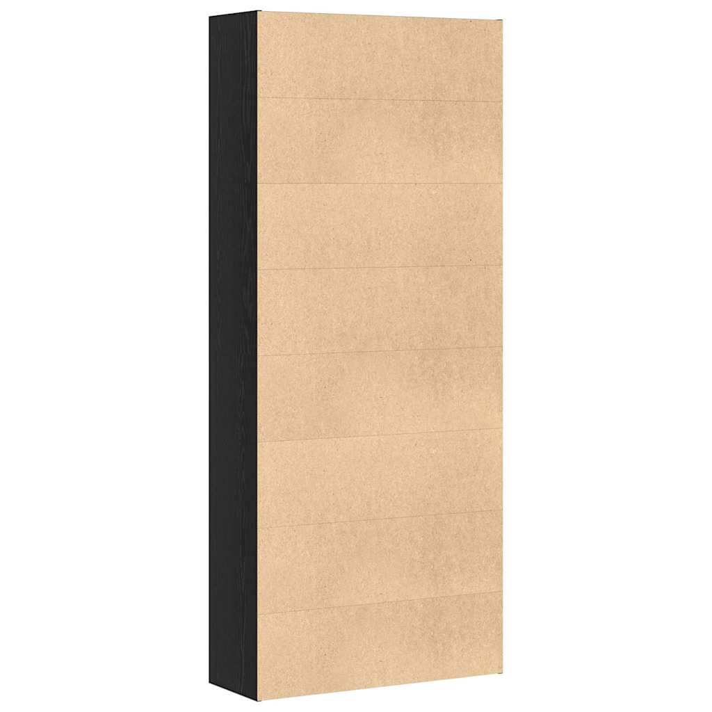 vidaXL Bücherregal Schwarz Eichen-Optik 80x30x189 cm Holzwerkstoff