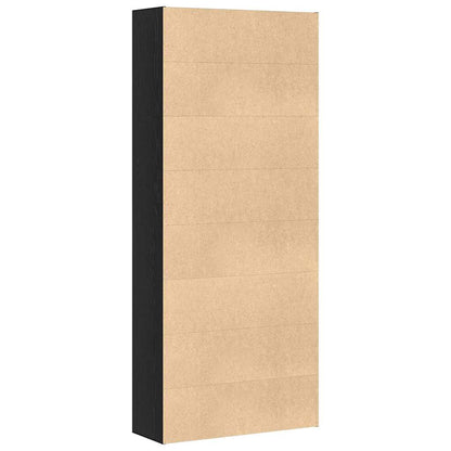 vidaXL Bücherregal Schwarz Eichen-Optik 80x30x189 cm Holzwerkstoff