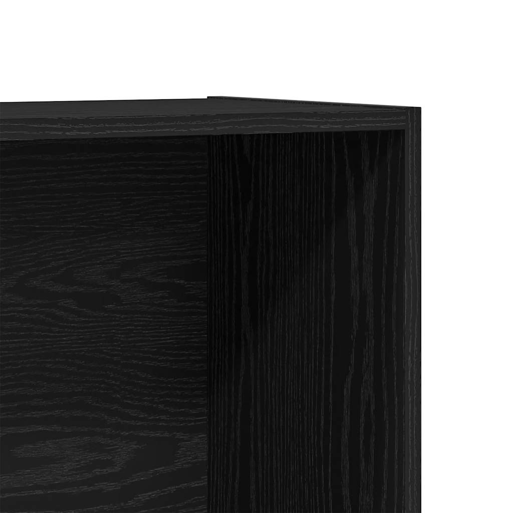 vidaXL Bücherregal Schwarz Eichen-Optik 80x30x189 cm Holzwerkstoff