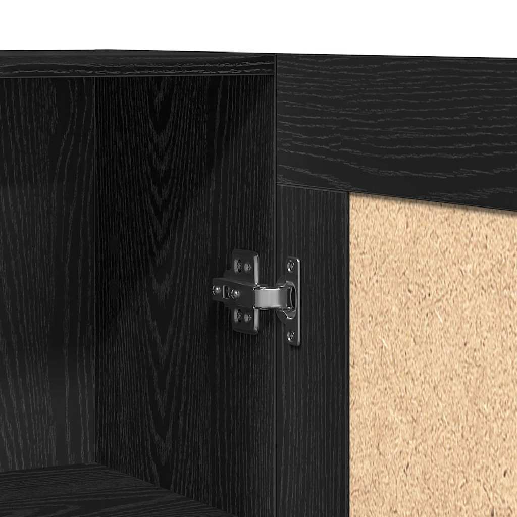 vidaXL Bücherregal Schwarz Eichen-Optik 82,5 x 30,5 x 150 cm