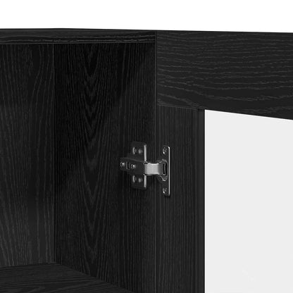 vidaXL Bücherregal Schwarz Eichen-Optik 82,5 x 30,5 x 185 cm
