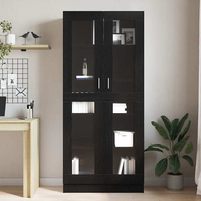 vidaXL Bücherregal Schwarz Eichen-Optik 82,5 x 30,5 x 185 cm