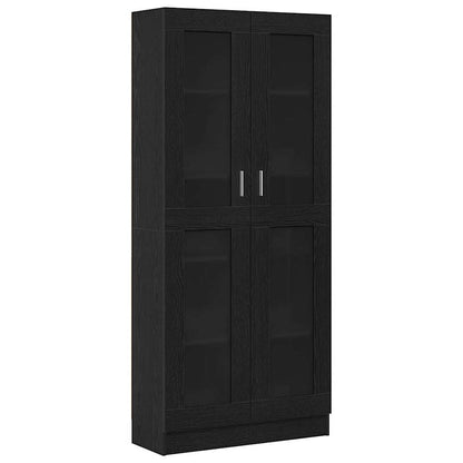 vidaXL Bücherregal Schwarz Eichen-Optik 82,5 x 30,5 x 185 cm