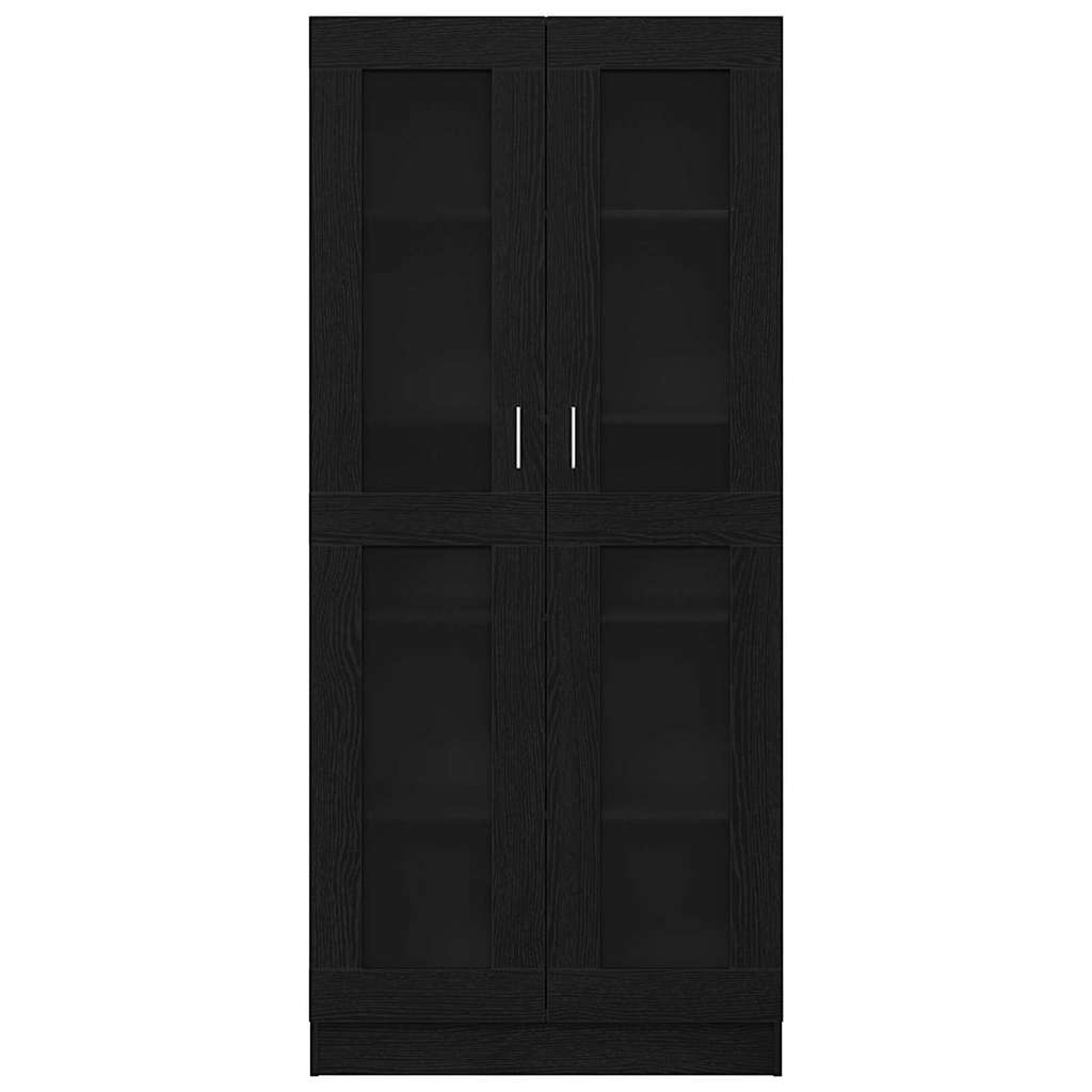 vidaXL Bücherregal Schwarz Eichen-Optik 82,5 x 30,5 x 185 cm