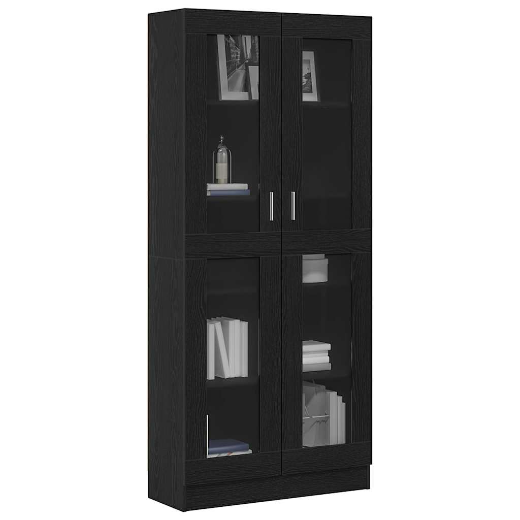 vidaXL Bücherregal Schwarz Eichen-Optik 82,5 x 30,5 x 185 cm