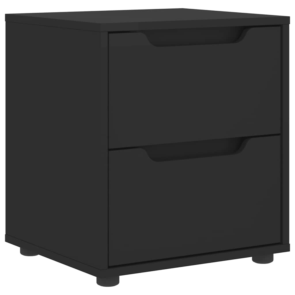 vidaXL Nachttisch VISNES Schwarz 45x40x50 cm Holzwerkstoff