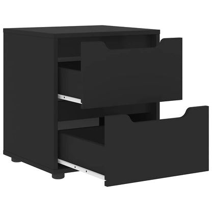 vidaXL Nachttisch VISNES Schwarz 45x40x50 cm Holzwerkstoff