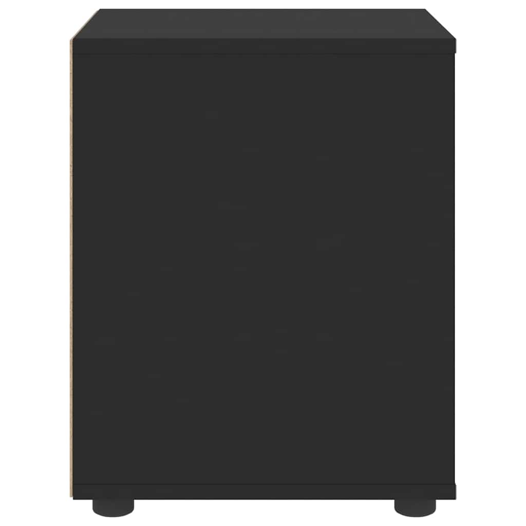 vidaXL Nachttisch VISNES Schwarz 45x40x50 cm Holzwerkstoff