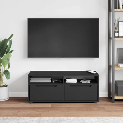 vidaXL TV-Schrank VISNES Schwarz 100x40x38 cm Holzwerkstoff