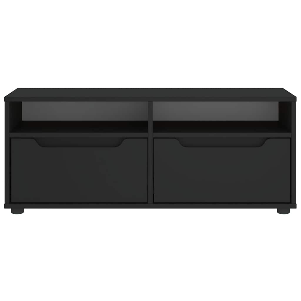 vidaXL TV-Schrank VISNES Schwarz 100x40x38 cm Holzwerkstoff