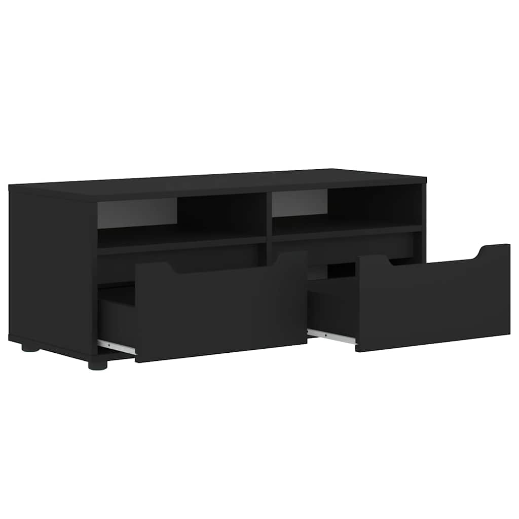 vidaXL TV-Schrank VISNES Schwarz 100x40x38 cm Holzwerkstoff