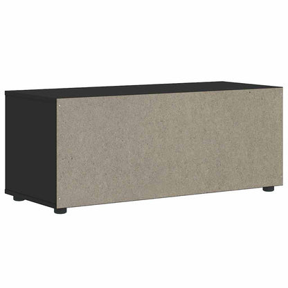 vidaXL TV-Schrank VISNES Schwarz 100x40x38 cm Holzwerkstoff