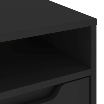 vidaXL TV-Schrank VISNES Schwarz 100x40x38 cm Holzwerkstoff