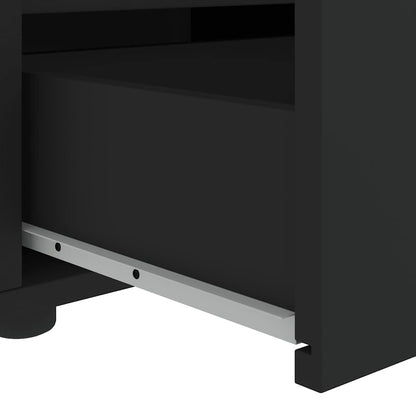 vidaXL TV-Schrank VISNES Schwarz 100x40x38 cm Holzwerkstoff