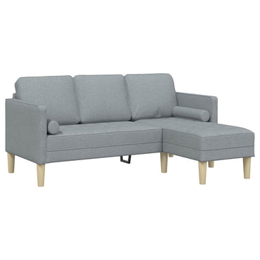 vidaXL Ensemble de canapés avec coussins Gris clair Polyester