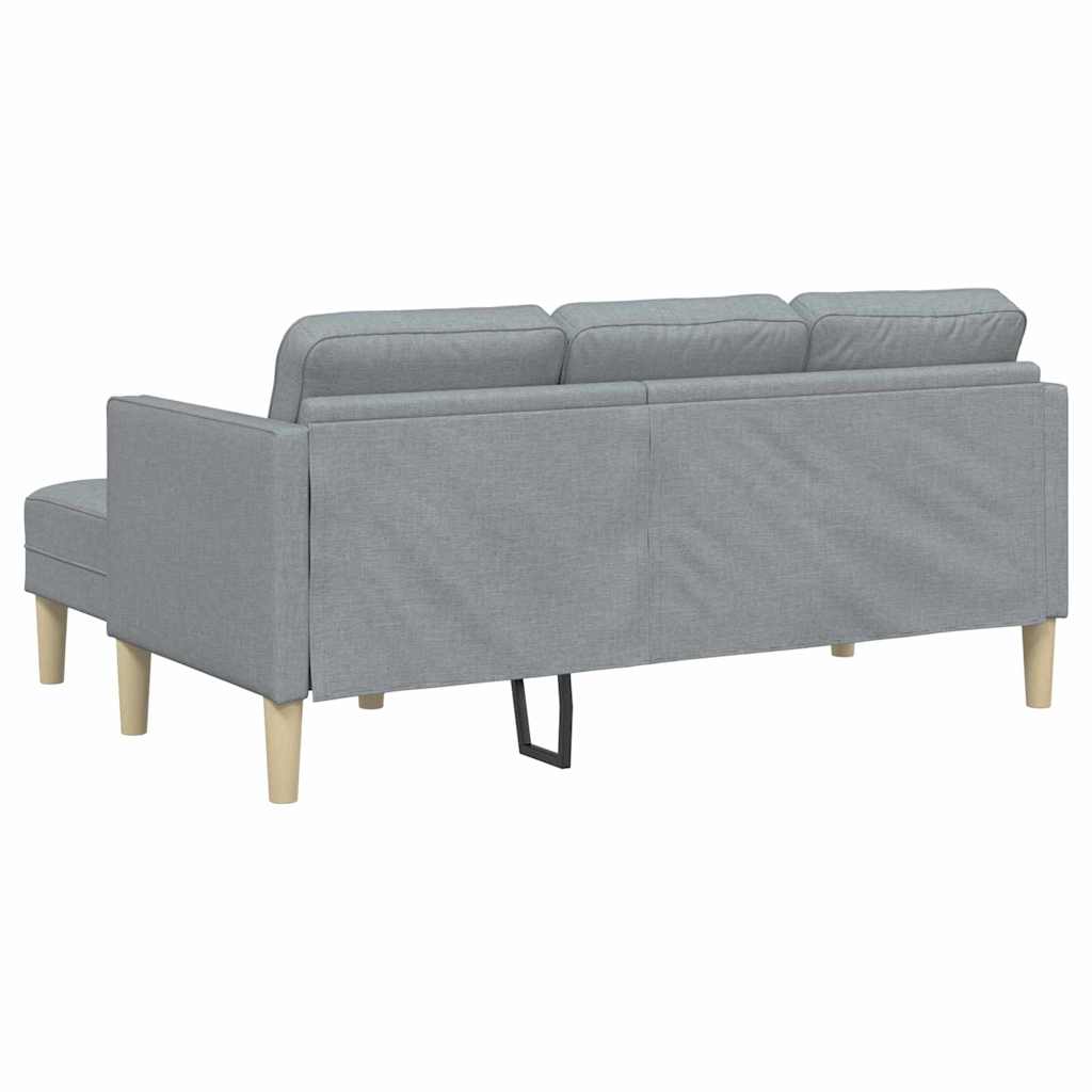 Sofa Set mit Kissen Hellgrau Polyester