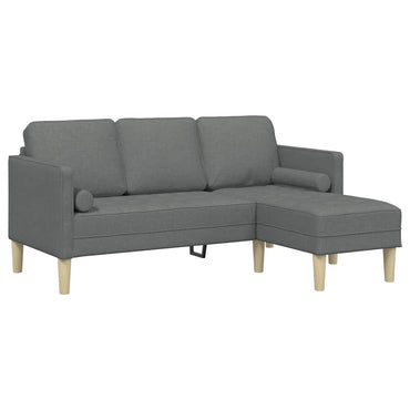 vidaXL Ensemble de canapés avec coussins Gris foncé Polyester