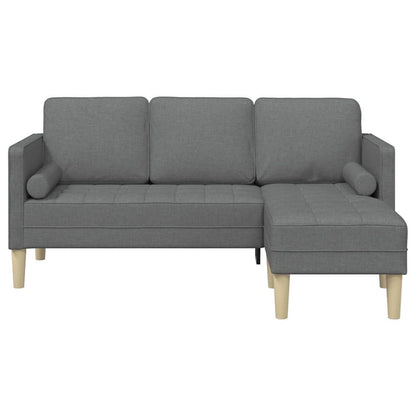 Sofa Set mit Kissen Dunkelgrau Polyester