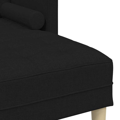 vidaXL Sofa Set mit Kissen Schwarz Polyester