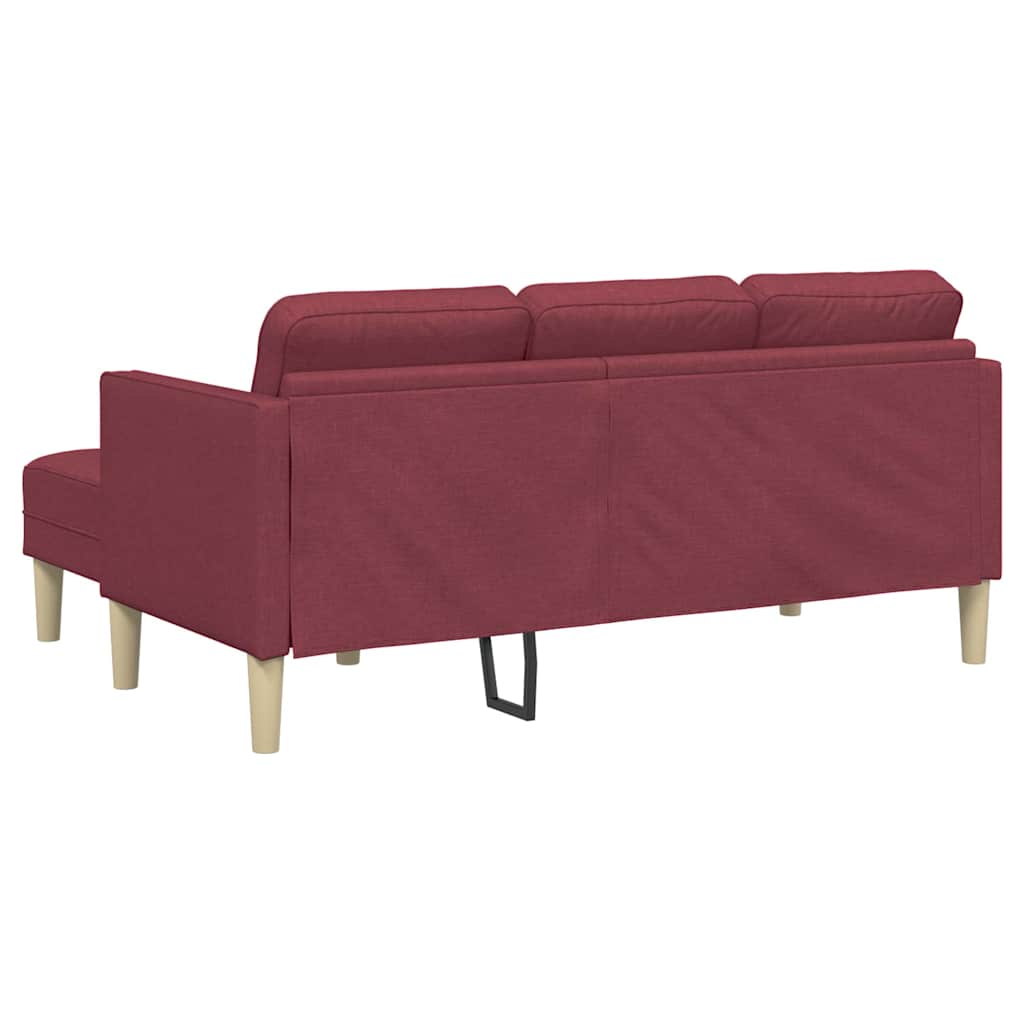 Sofa Set mit Kissen Weinrot Polyester