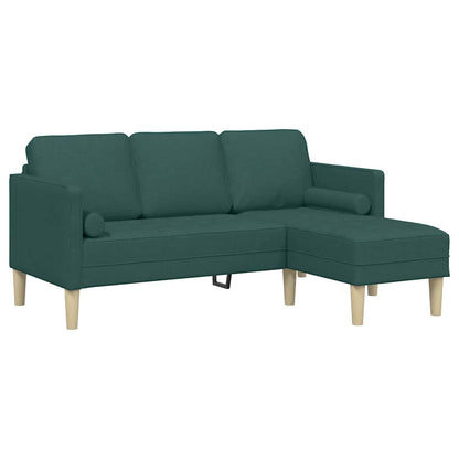 Sofa Set mit Kissen Dunkelgrün Polyester