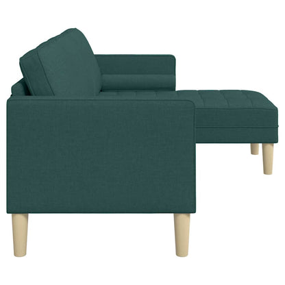 Sofa Set mit Kissen Dunkelgrün Polyester