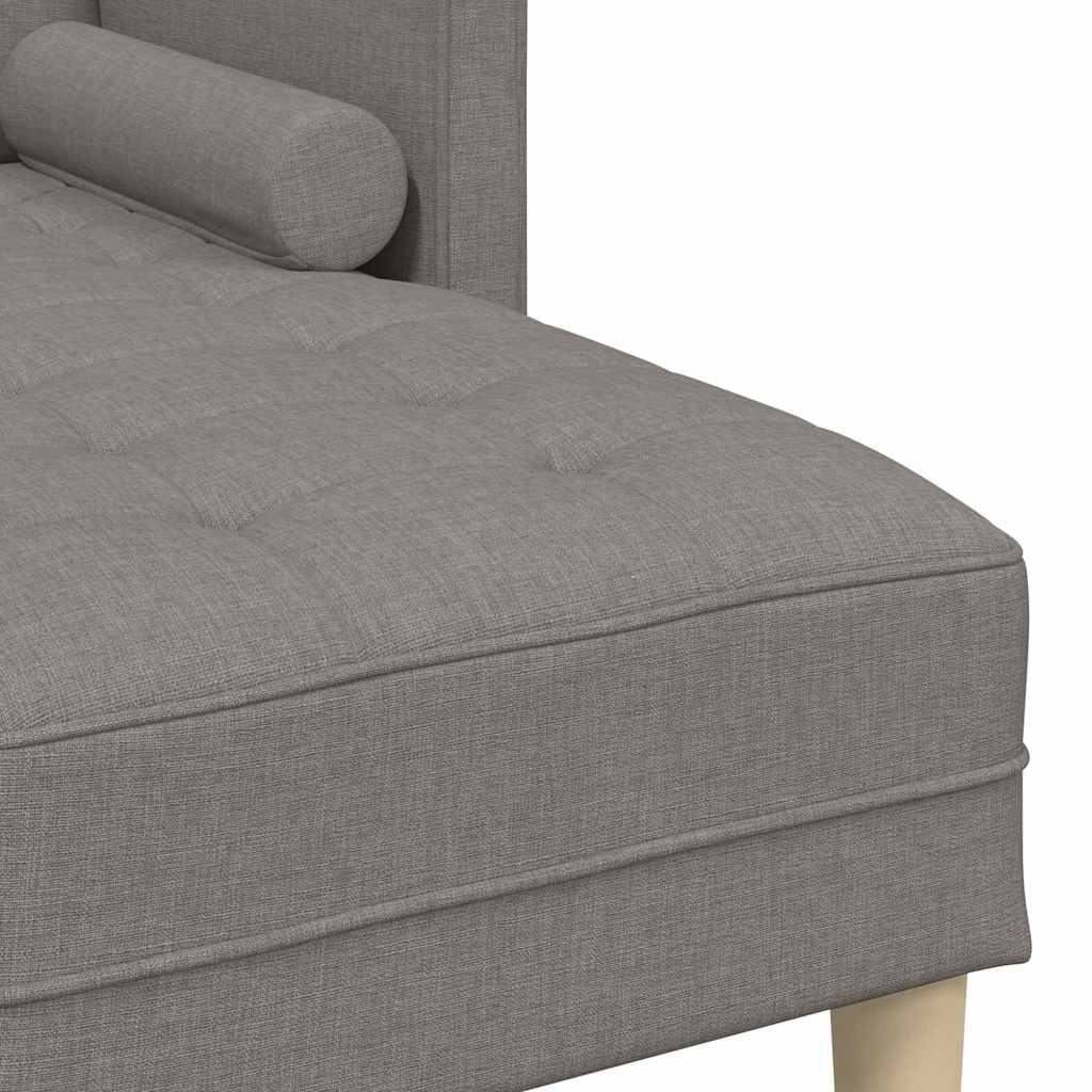 vidaXL Sofa Set mit Kissen Taupe 173 x 131 x 67 cm Polyester