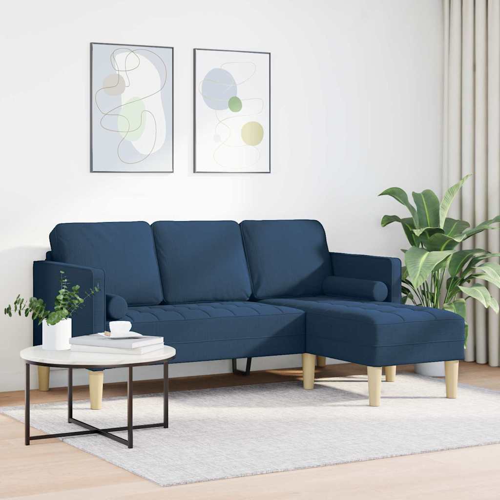 vidaXL Sofa Set Blau 173 x 131 x 67 cm Stoff
