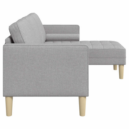 Sofa Set mit Kissen Wolkengrau Polyester