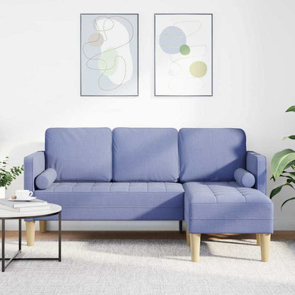 Sofa Set mit Kissen Jeans blau Polyester