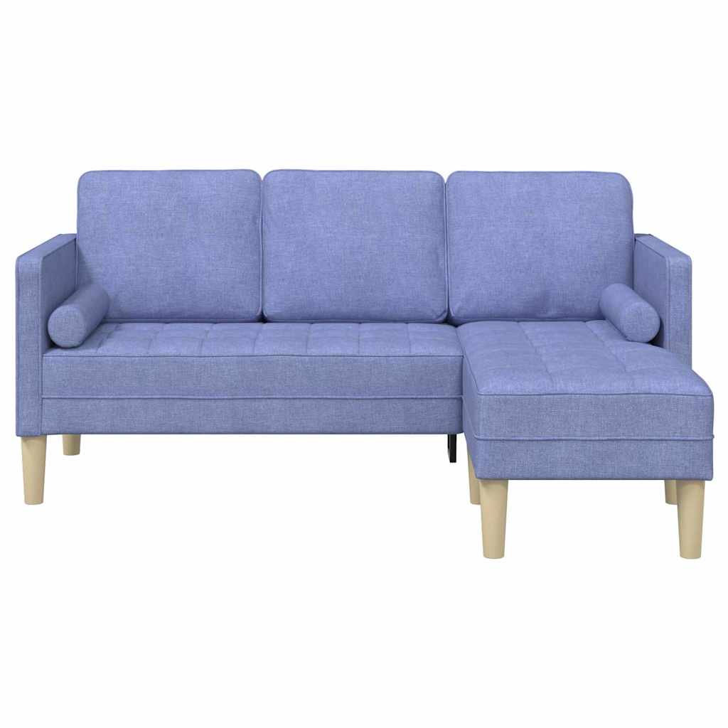 Sofa Set mit Kissen Jeans blau Polyester